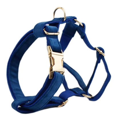 Velvet Pet Collar with Traction Rope