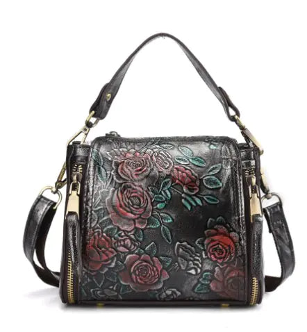 Rosabella Vintage Embossed Leather Tote
