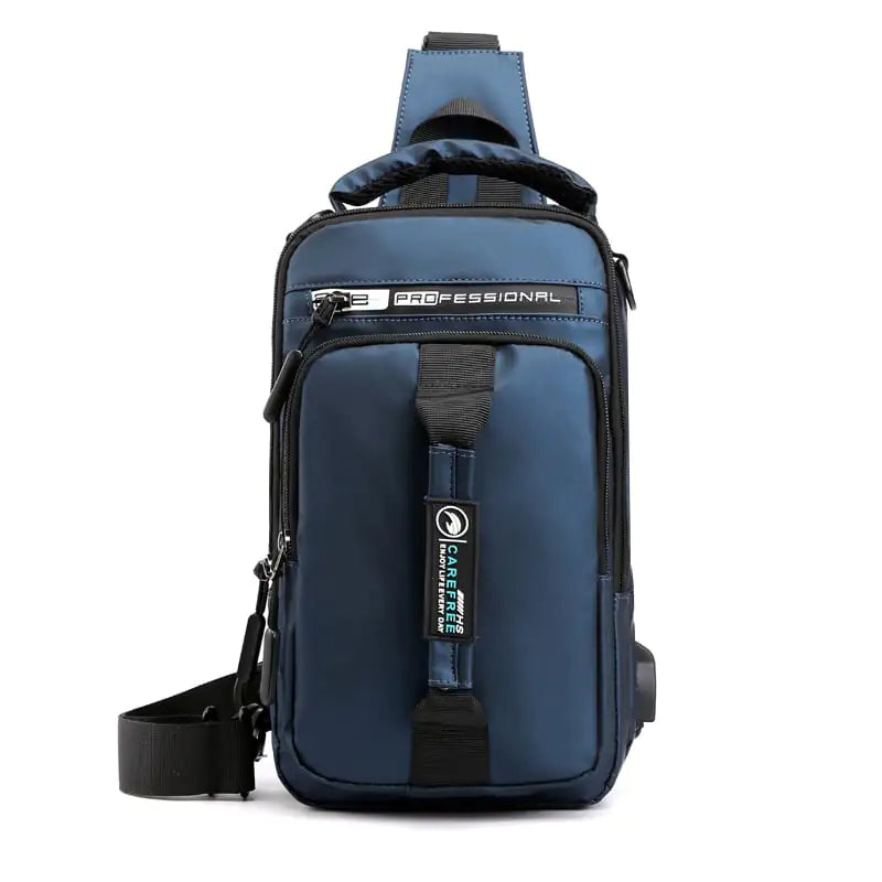 Men's Nylon Shoulder Chest Bag for Travel and Sports