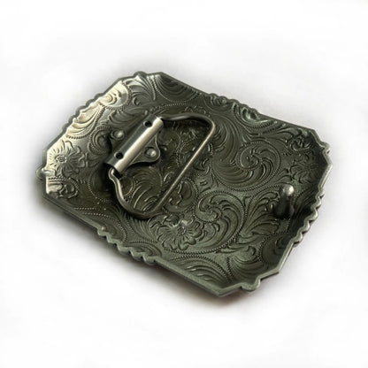 BULLZINE Zinc Alloy Vintage Horse Cross Belt Buckle