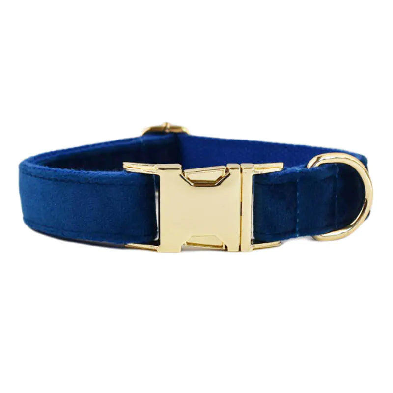 Velvet Pet Collar with Traction Rope