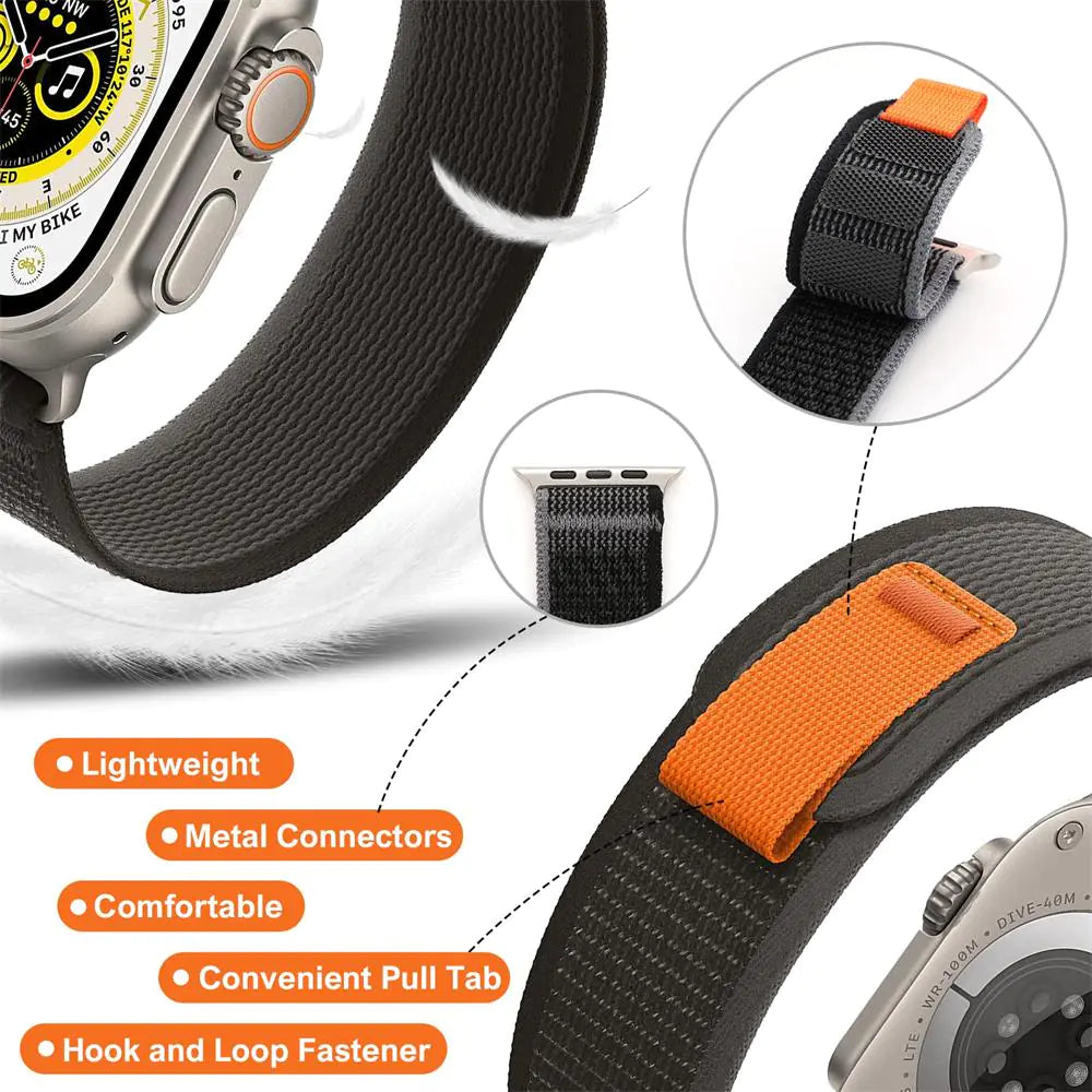 Trail Loop for Apple Watch Band 49mm to 40mm Sizes